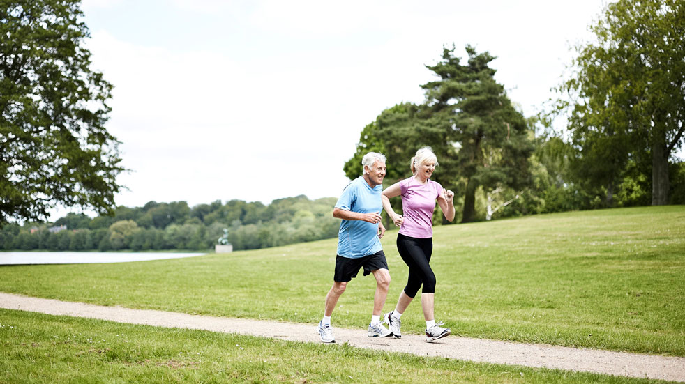 How to start running; elderly couple running